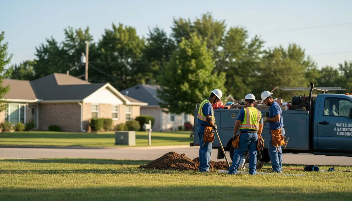 Residential water line and bathroom plumbing service in Hardinsburg, IN